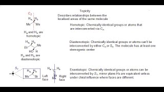 Stereochemistry Topicity Homotopicity Diastereotopicity and Enantiotopicity [upl. by Morganne956]