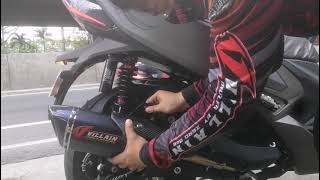 Kymco Xciting s 400i changing muffler [upl. by Tilly]