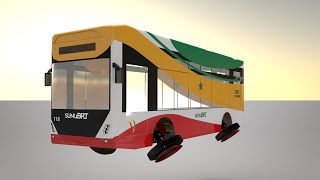 Modélisation 3D Mini BRT SENEGAL futuriste [upl. by Oicaroh]