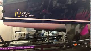 Retractable bow thruster in N Fun 30 lifting keel yacht [upl. by Quartana]