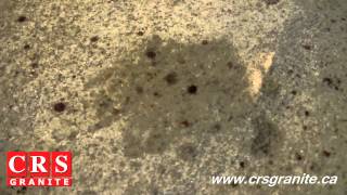 Granite Overlay by CRS Granite  Countertop Reseal Water Test [upl. by Flight]