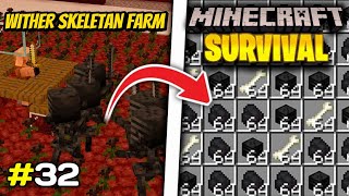 I built a wither skeleton farm in Minecraft survival 32 [upl. by Auqenahc117]