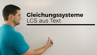 Gleichungssysteme LGS aus Text aufstellen Alter bestimmen Teil 1 Mathe by Daniel Jung [upl. by Hgielar756]