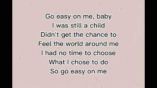 Adele  Easy On Me Lyrics [upl. by Ediva453]