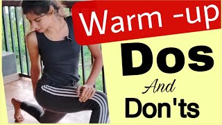 Warm  Up करताना ह्या चुका करु नका Warm  Up Dos and Donts [upl. by Ahsik]