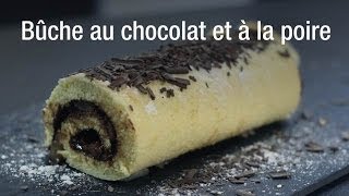 Recette de bûche au chocolat et à la poire [upl. by Meggie]