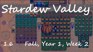 Stardew Valley 16  Fall Year 1 Week 2  Vanilla Longplay No Commentary No Mods [upl. by Clara]