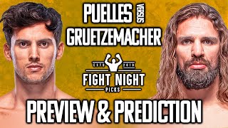 UFC Fight Night Claudio Puelles vs Chris Gruetzemacher Prediction [upl. by Skip900]