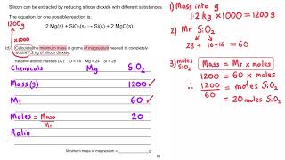 Reacting Mass Calculations  GCSE Chemistry Exam Master Class [upl. by Sola]