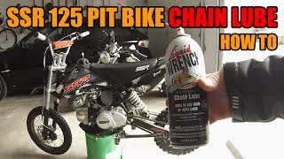 SSR 125 Pit Bike Chain Lube and Maintenance [upl. by Seyah]