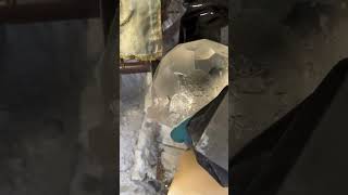 How to make a clear quartz sphere？🧐🧐 helmsmancrystal crystalshop crystalaccessories crystalstore [upl. by Capps704]