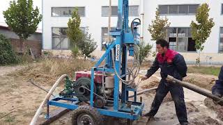 Portable hydraulic water well drilling rig HF260D100 [upl. by Younglove]