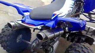 Yamaha Raptor YFM700R with Scorpion ATVQuad Dual Exhaust System [upl. by Maeve]