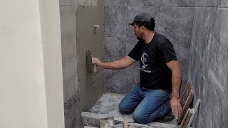 Casa 6x7🏕🏠 video 10 Colocacion de ceramica en baño [upl. by Dolph]