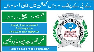 KPPSC Advertisement 042024  Police Jobs  DSP SubInspecor ASI Jobs  Police Fast Track Promotion [upl. by Nivled]