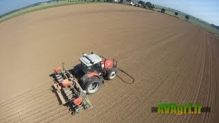 RTK sur un MASSEY 6290 au semi de haricots en 2013 [upl. by Annovoj]