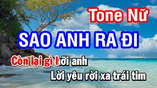 Karaoke Sao Anh Ra Đi Cẩm Ly  Tone Nữ  Nhan KTV [upl. by Anairol683]