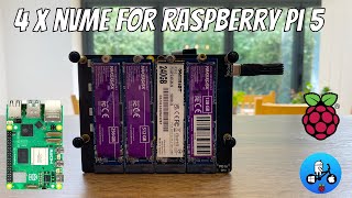 Raspberry Pi 5 Quad NVMe board 52pi [upl. by Adyol]