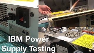 IBM 5155 PSU testing with minimum load free magic smoke and exploding caps included [upl. by Enileve]