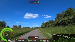 Wingate Anaerobic Interval Cycling Workout With Cadence And Timer Display Ultra HD [upl. by Marshal]