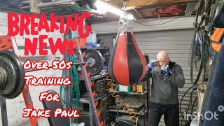 Pretraining heavy maize bag workout Over 50s prepare for Jake Paul [upl. by Dnamron]