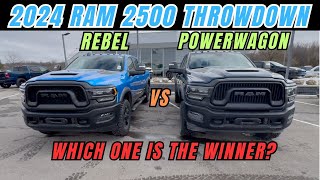 2024 Ram 2500 Rebel vs 2024 Ram 2500 Power wagon Interior suspension drive review MPG comparison [upl. by Avon]