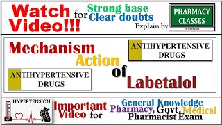 Labetalol  Mechanism Action of Labetalol  antihypertensive drug  for pharmacy medical students [upl. by Haonam]