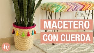 Cómo hacer un macetero con cuerda · Handfie DIY [upl. by Primaveras]