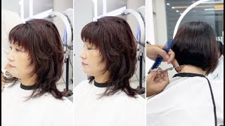 Modern Mullet Layer Haircut for women amp Easy Bob Haircut Tutorial [upl. by Ariayek]