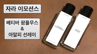 첫인상 자라 이모션스 베티버 팜플무스  아말피 선레이 Zara Emotions Vetiver Pamplemousse amp Amalfi Sunray [upl. by Foah106]