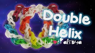 NEW Double Helix Rainbow Loom Bracelet Tutorial [upl. by Idarb771]