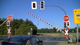 Spoorwegovergang Beelen D  Railroad crossing  Bahnübergang [upl. by Nauqat]