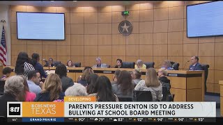 Parents pressure Denton ISD to address bullying at school board meeting [upl. by Asselam]