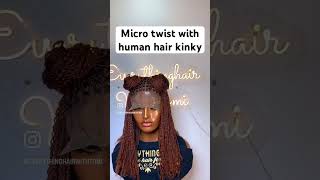 The best micro twist wig you’ll see on the internet made with human hair kinky microtwist [upl. by Atworth222]