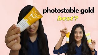 Photostable Gold Sunscreen  Review [upl. by Dominga]