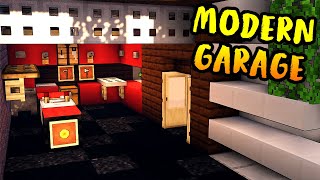 How to Build a Modern Garage in Minecraft  Modern House Tutorial 4 [upl. by Anilave414]