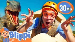 Blippi Becomes a Dino Explorer  BEST OF BLIPPI TOYS  Educational Videos for Kids [upl. by Akimert]