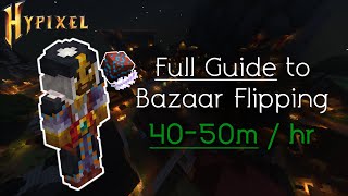 Hypixel Skyblock  FULL GUIDE Bazaar amp Craft FLIPPING  40mhr PROFIT [upl. by Harmonia647]