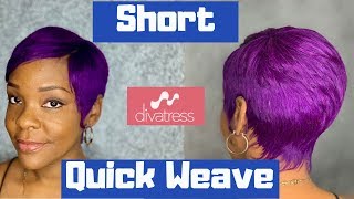 Milkyway 27 piece from DivaTress  Short Quick weave  Milky Way hair review [upl. by Coraline164]