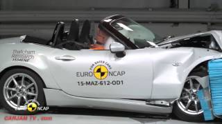 Mazda Miata MX5 Full Frontal Brick Wall Crash Test Video 2016 Mazda Miata Commercial CARJAM TV HD [upl. by Nitsreik]