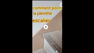 comment poser plinthe escaliercomment couper une plinthehow to install stair skirting [upl. by Ikceb]