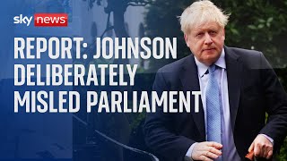 Partygate report Boris Johnson deliberately misled MPs [upl. by Sapienza]