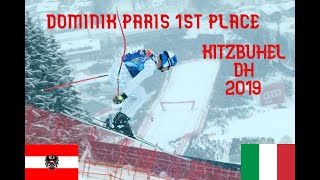 DOMINIK PARIS WINS IN KitzbühelStreif SKI WC 2019 HD [upl. by Ahsyekal]