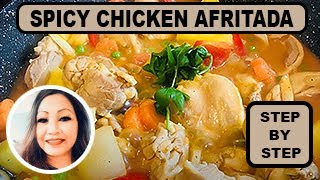 Spicy Chicken Afritada  Chicken Afritada Recipe [upl. by Story]