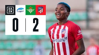 Real Betis Féminas vs Atlético de Madrid 02  Resumen y goles  Highlights Liga F [upl. by Nahtanha]