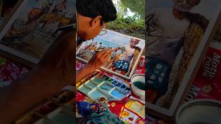 Kunal barman style watercolour paintingwatercolour competition artBFA examwatercolorcompilation [upl. by Rednaeel]