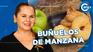 RECETA DE BUÑUELOS DE MANZANA [upl. by Orabel]