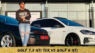 Golf 75 GTI TCR vs Golf 6 GTI  Street chase [upl. by Acenom]