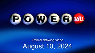 Powerball drawing for August 10 2024 [upl. by Berna]