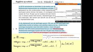 2024II Hygiene op school vraag 10 en 11 havo wiskunde A [upl. by Hollyanne]